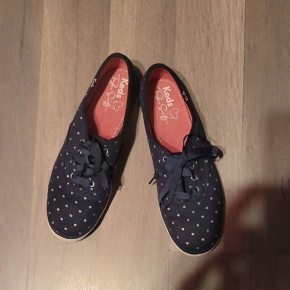 Keds Women's Blue Silver Polka Dot Sneakers Taylor Swift Special Edition Size 8